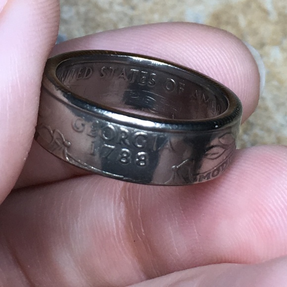 Tampa Coin Rings Jewelry - 1999 Georgia US State Quarter Coin Ring